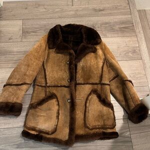 Wilson Suede & Leather Sheepskin and Wool Coat